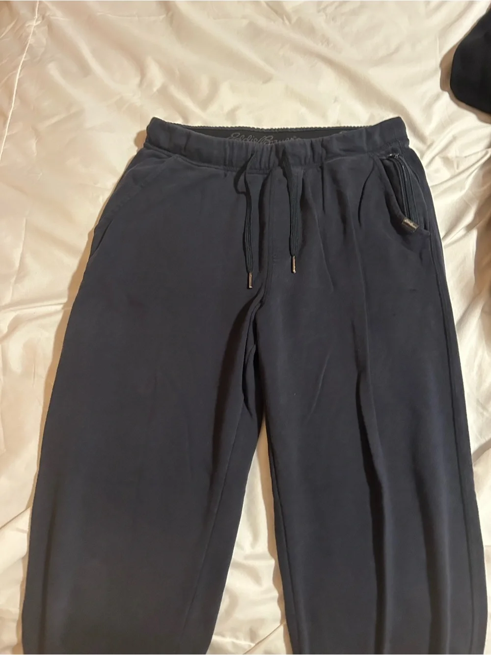 Eddie Bauer Dark Navy Drawstring Jogger Pants